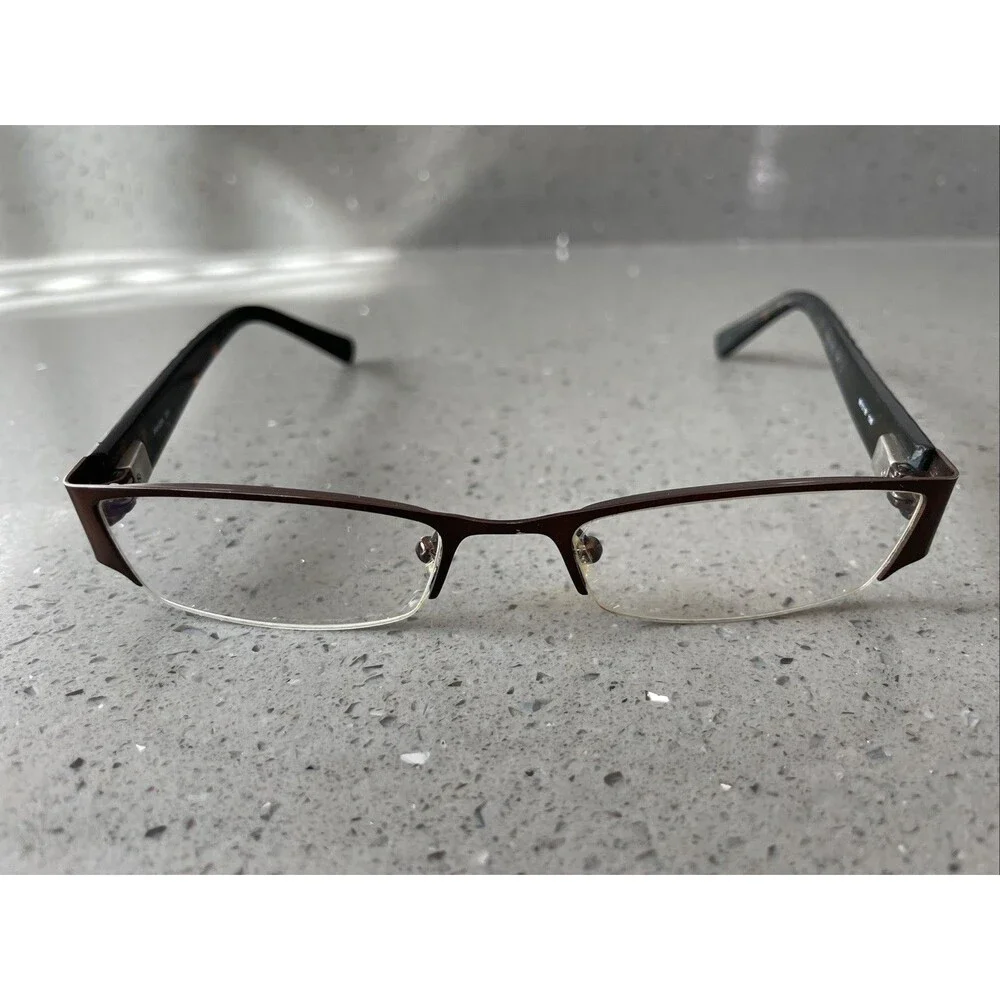 PRIVE PRV206 EYEGLASS FRAMES ONLY METAL & PLASTIC 50-18-135 HALF-RIM 200 WOMENS